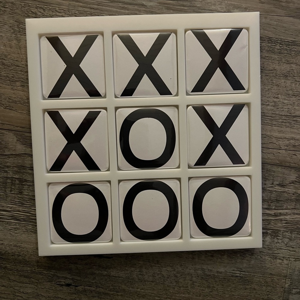 Classic Tic-Tac-Toe Game Set - Black and White